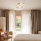 CHESSY-CEILING LAMP GOLD SAND WHITE ALUMINIUM LED SMD 63W CCT 3150LM IP20 422X422X55MM CNC63GWCCT
