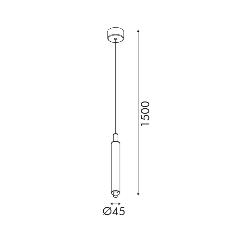 MYSTIQUE-PENDANT LAMP GOLD ALUMINIUM LED SMD 11W CCT 660LM IP20 45X45X1500MM CNP11GCCT