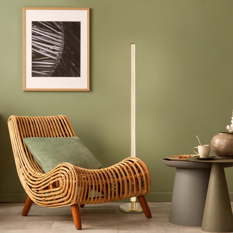 MYSTIQUE-FLOOR LAMP GOLD ALUMINIUM LED SMD 36W DIMMABLE 2700K 2160Lm IP20 220X220X1485MM CNF36GDIM