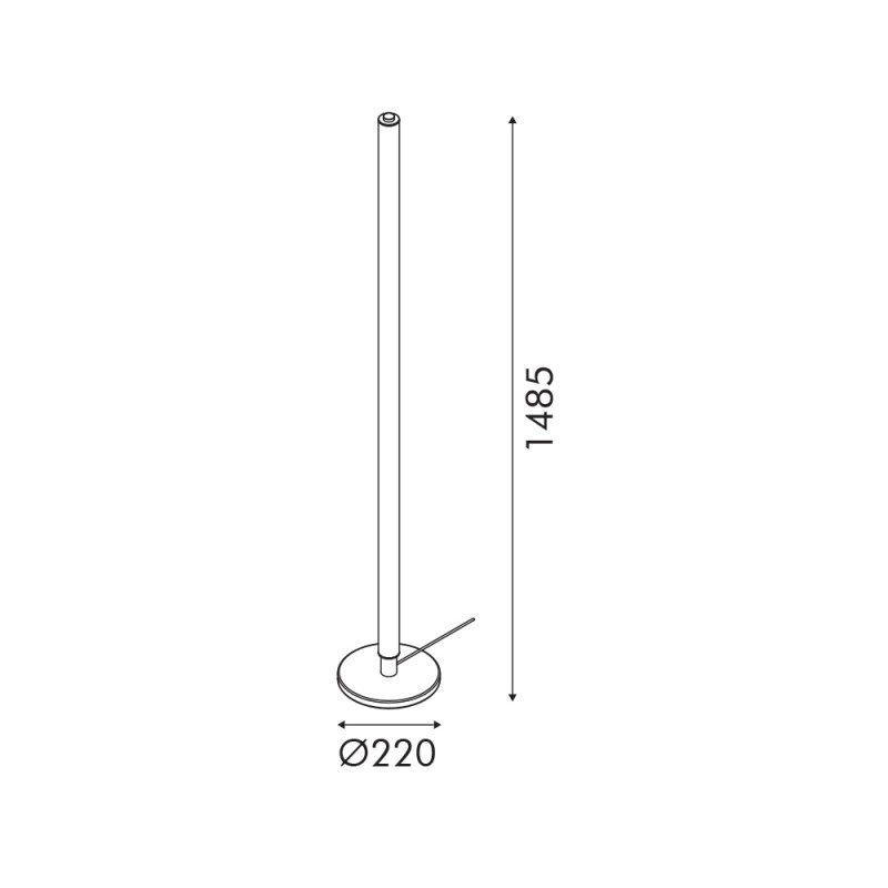 MYSTIQUE-FLOOR LAMP GOLD ALUMINIUM LED SMD 36W DIMMABLE 2700K 2160Lm IP20 220X220X1485MM CNF36GDIM