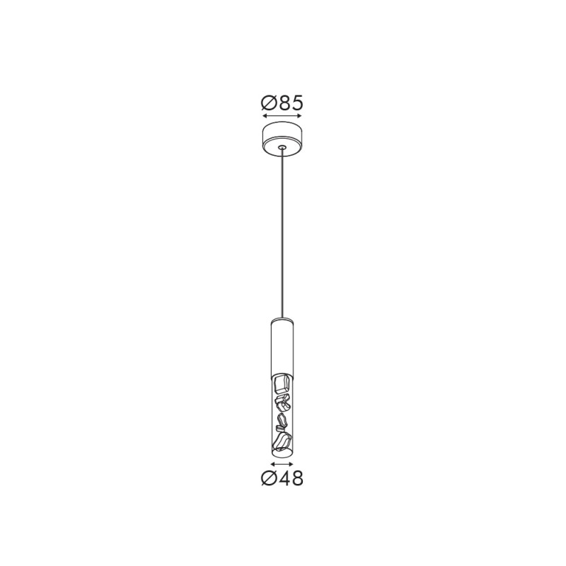 OASIS-PENDANT LAMP BRONZE ALUMINIUM LED COB 7W CCT 350LM IP20 50X50X1500MM CNP7PBRCCT