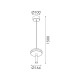 ASIAN-PENDANT LAMP GOLD ALUMINIUM LED SMD 11W CCT 715LM IP20 Φ164XXH1500MM CNP11WGCCT