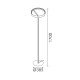 ROLLIE-FLOOR LAMP SAND WHITE ALUMINIUM LED SMD 43W DIMMABLE 2700K 2150LM IP20 385X1700MM CNF43WDIM