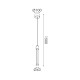 CANDELERA-PENDANT LAMP SAND BLACK ALUMINIUM LED SMD 7W CCT 490LM IP20 85X1500MM CNP7BKCCT