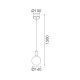 MARBELLA-PENDANT LAMP SAND BLACK ALUMINIUM LED SMD 11W CCT 715LM IP20 140X140X1500MM CNP11MBKCCT