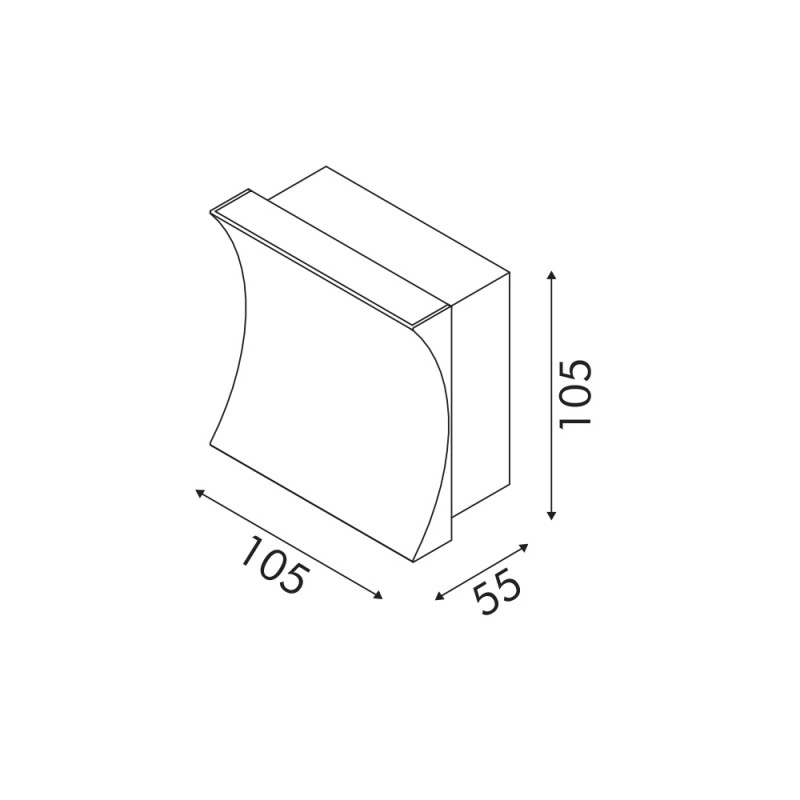 CHESSY-WALL LAMP GOLD ALUMINIUM LED SMD 7W CCT 350Lm IP20 105X105X55MM CNW7GCCT