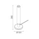 MYSTIQUE-TABLE LAMP GOLD ALUMINIUM LED SMD 7W DIMMABLE 2700K 420Lm IP20 120X120X385MM CNT7GDIM