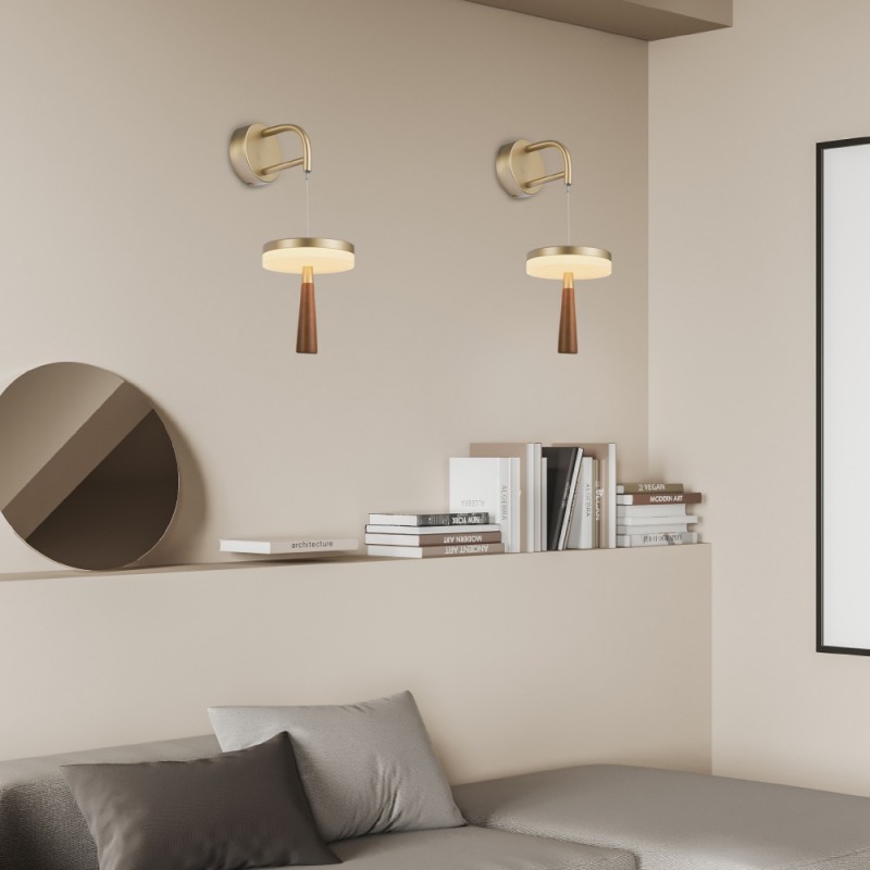 ASIAN-WALL LAMP GOLD ALUMINIUM LED SMD 11W CCT 715LM IP20 164X222X400-700MM CNW11WGCCT