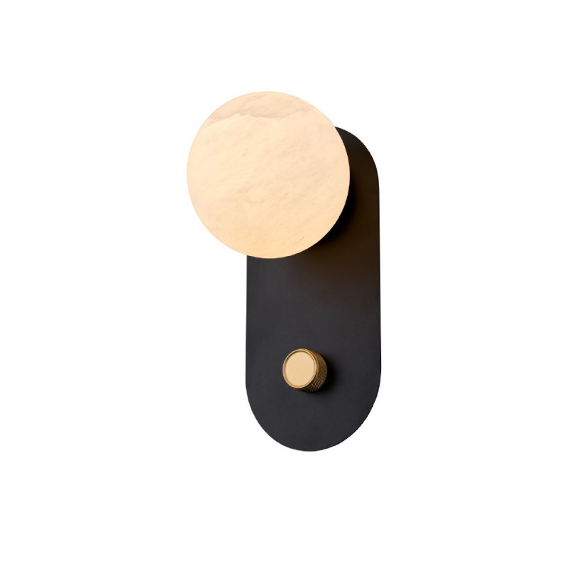 MARBELLA-WALL LAMP SAND BLACK ALUMINIUM LED SMD 11W DIMMABLE 2700K 715LM IP20 140X182X300MM CNW11MBKDIM