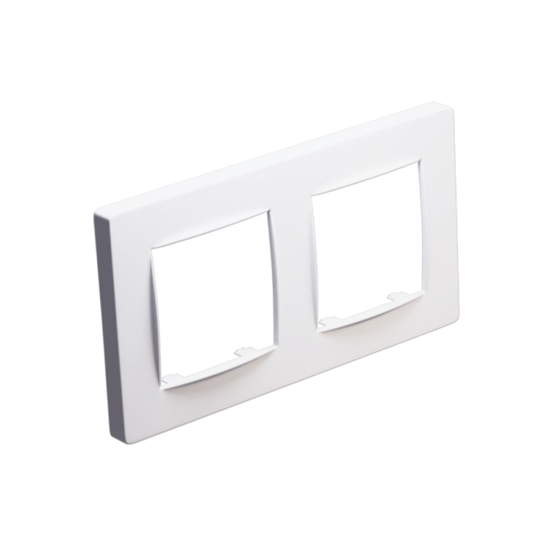 PRIME 2 GANG FRAME CLASSIC IP20 WHITE 1000120101