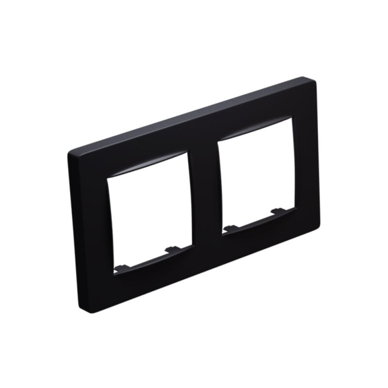 PRIME 2 GANG FRAME CLASSIC IP20 MAT ANTHRACITE 1000120105