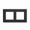PRIME 2 GANG FRAME CLASSIC IP20 MAT ANTHRACITE 1000120105