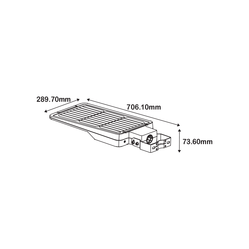 ORVAN-LED STREET SOLAR LUMINAIRE WITH SMART SENSOR 40W 4.000K IP65 140°X70° Ra≥80 ORVAN4040