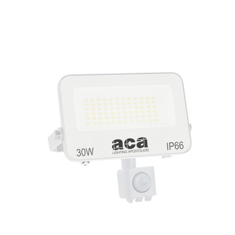 LED SMD WHITE FLOOD LUMINAIRE WITH SENSOR 30W 3CCT 3000LM 185-260V RA>80 IP66 N30CCTWS