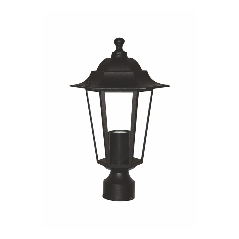 LANTERN HEAD Φ60 FOR SMALL COLUMN BLACK RAL C0026 HI6024BMS