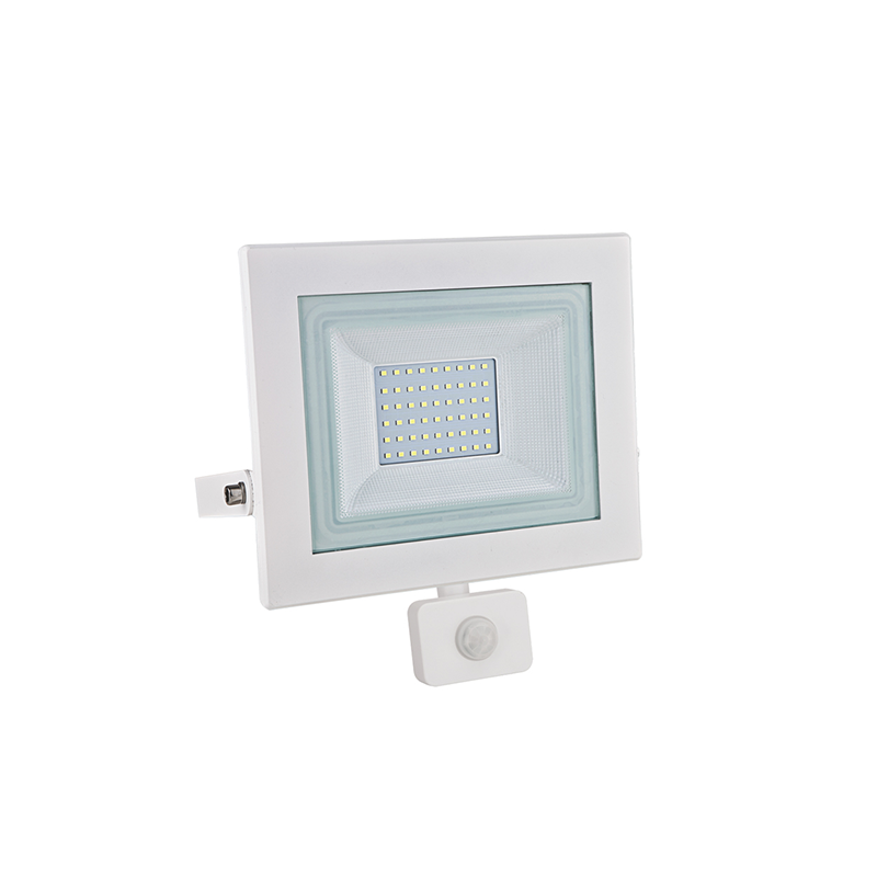 LED SENSOR WHITE FLOOD IP66 50W 4.000K 230V 4100Lm 8pcs/car X5040WS