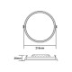 P/O LED PANEL WHITE ROUND 22W 3000K 2150Lm Φ225x28mm 230V AC Ra80 STRON2230RWN P/O LED PANEL WHITE ROUND 22W 3000K 2150Lm Φ225x28mm 230V AC Ra80 STRON2230RWN