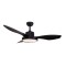 CEILING FAN WITH LIGHT DIM MAT BLACK 3 BLADES ABS REMOTE CONTROL TIMER LED 22W 40W FANRX48013B