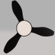 CEILING FAN WITH LIGHT DIM MAT BLACK 3 BLADES ABS REMOTE CONTROL TIMER LED 22W 40W FANRX48013B