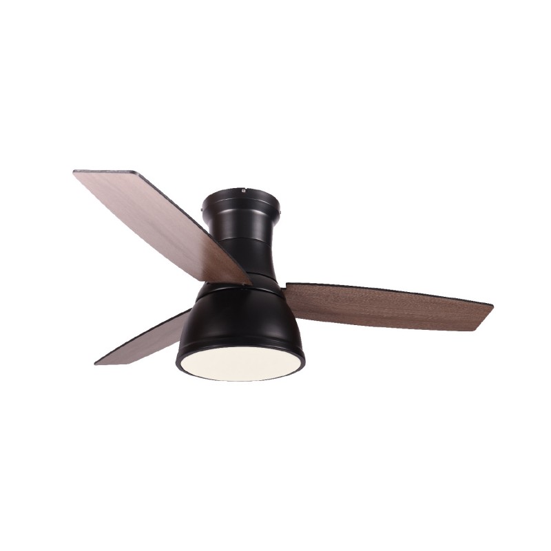 CEILING FAN DIM MAT BLACK 3 BLADES AGAINST PLATE TIMER REMOTE CONTROL 22W CCT 35W FANRX44041B