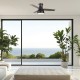 CEILING FAN DIM MAT BLACK 3 BLADES AGAINST PLATE TIMER REMOTE CONTROL 22W CCT 35W FANRX44041B