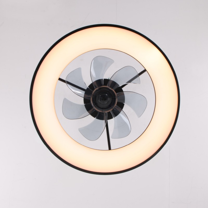 CEILING FAN 20 DIM BLACK 7 BLADES ABS REMOTE CONTROL & TIMER LED 34W 3332L Φ300mm FAN6697BK