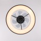 CEILING FAN 20 DIM BLACK 7 BLADES ABS REMOTE CONTROL & TIMER LED 34W 3332L Φ300mm FAN6697BK