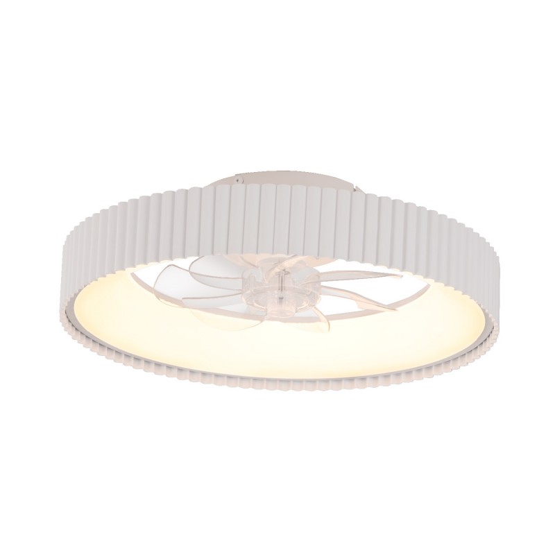 CEILING FAN 20 DIM WHITE 7 BLADES ABS REMOTE CONTROL & TIMER LED 34W 3332L Φ300mm FAN6689WH