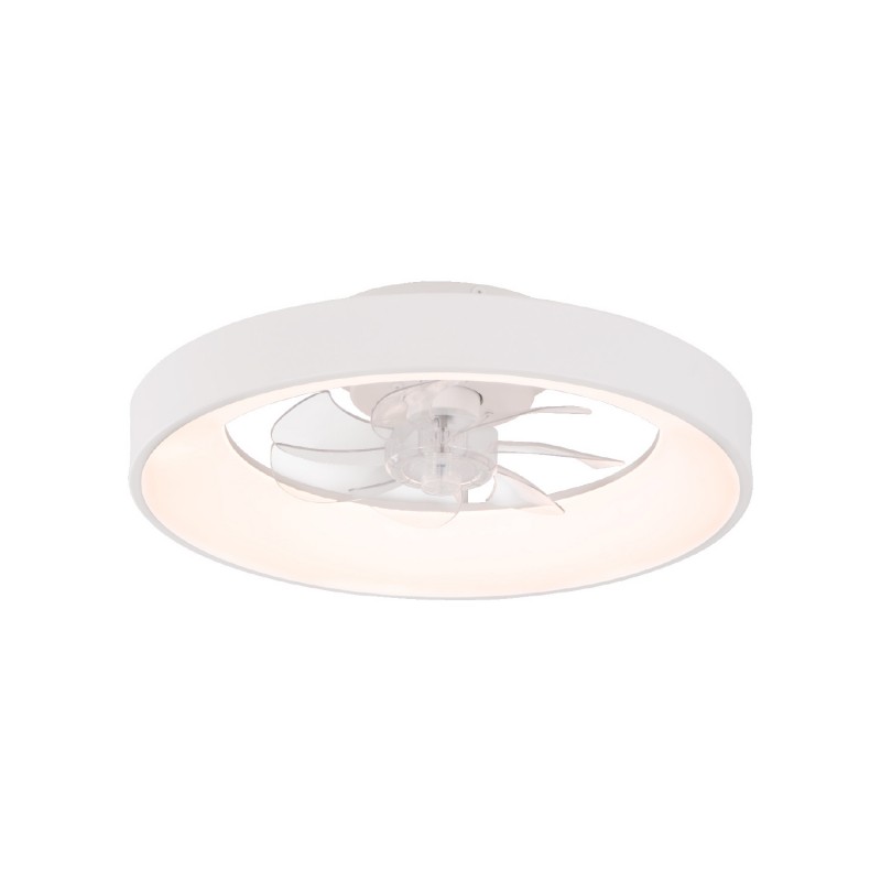 CEILING FAN 20 DIM WHITE 7 BLADES ABS REMOTE CONTROL & TIMER LED 34W 3332L Φ300mm FAN6687WH
