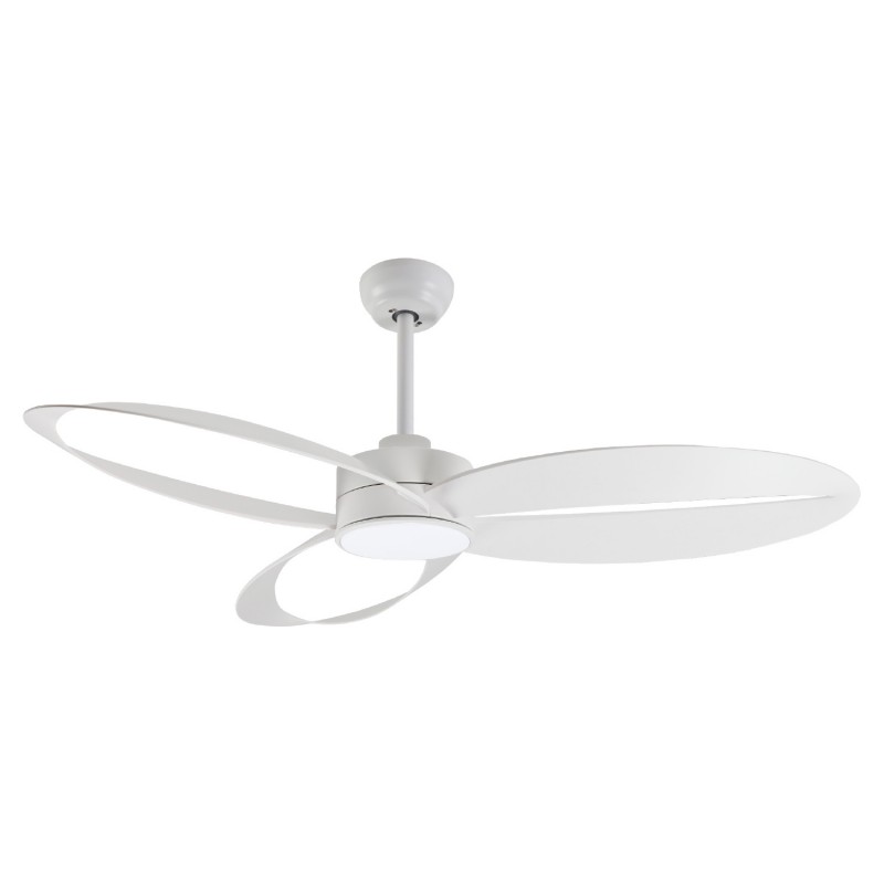 CEILING FAN DIM WHITE WITH 3 BLADES ABS REMOTE CONTROL & TIMER LED 24W 2400L DC 45W 1320mm FANGS423W