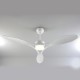 CEILING FAN DIM WHITE WITH 3 BLADES ABS REMOTE CONTROL & TIMER LED 24W 2400L DC 45W 1320mm FANGS424W
