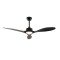 CEILING FAN DIM BLACK WITH 3 BLADES ABS REMOTE CONTROL & TIMER LED 24W 2400L DC 45W 1320mm FANGS424B