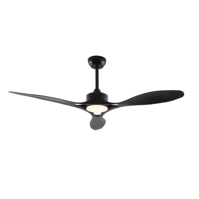 CEILING FAN DIM BLACK WITH 3 BLADES ABS REMOTE CONTROL & TIMER LED 24W 2400L DC 45W 1320mm FANGS424B