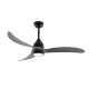 CEILING FAN DIM BLACK-GREY WITH 3 BLADES SOLIDWOOD REMOTE CONTROL & TIMER LED 24W 2400L DC 45W 1320mm FANGS2363B