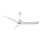 CEILING FAN DIM WHITE WITH 3 BLADES ABS REMOTE CONTROL & TIMER LED 24W 2400L DC 45W 1320mm FANGS419W