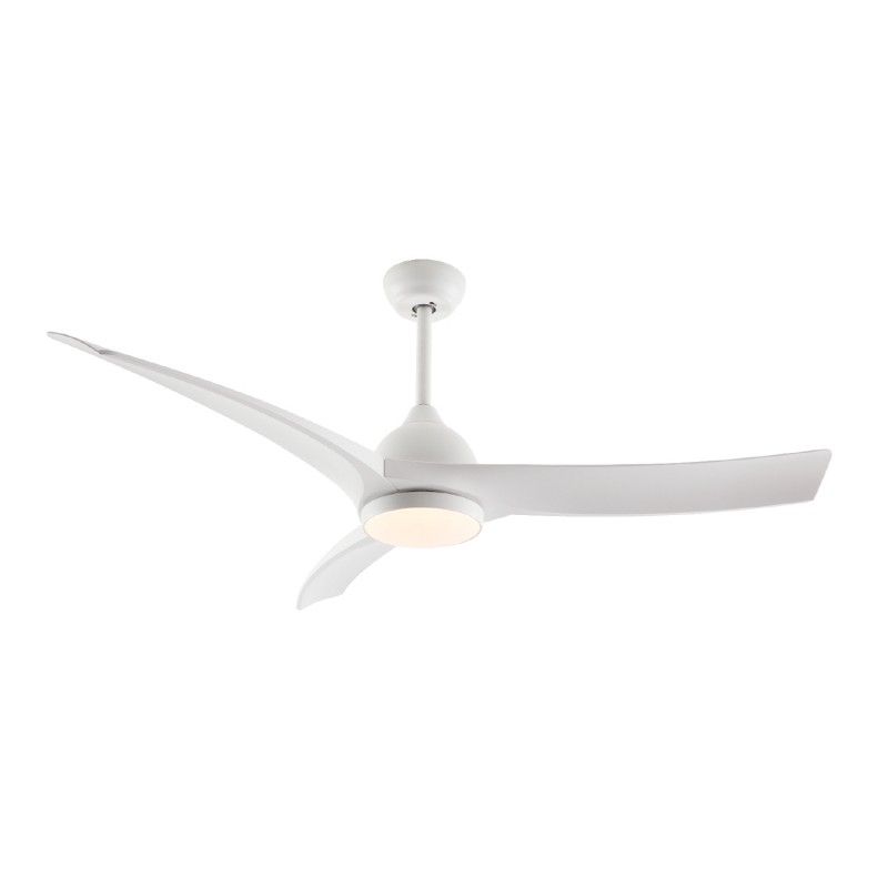 CEILING FAN DIM WHITE WITH 3 BLADES ABS REMOTE CONTROL & TIMER LED 24W 2400L DC 45W 1320mm FANGS419W
