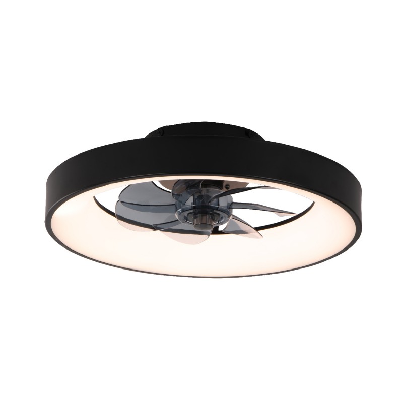 CEILING FAN 20 DIM BLACK 7 BLADES ABS REMOTE CONTROL & TIMER LED 34W 3332L Φ300mm FAN6687BK