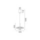LOFTY- PENDANT LAMP SAND GOLD ALUMINIUM LED SMD 12W 2700Κ 840LM IP20 Φ450x1500mm BD379A450PGD