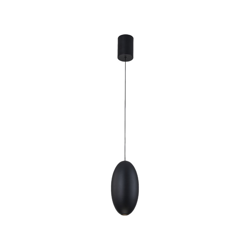 ELLITON- PENDANT LAMP SAND BLACK ALUMINIUM LED SMD  4W 2700KK 280LM IP20 Φ127x1500mm BD384PBK