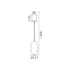 ELLITON- PENDANT LAMP SAND BLACK ALUMINIUM LED SMD  4W 2700KK 280LM IP20 Φ127x1500mm BD384PBK