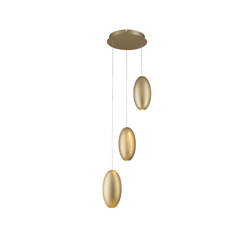 ELLITON- PENDANT LAMP  SAND GOLD ALUMINIUM LED SMD   12W 2700K 840LM IP20 Φ367x1500mm BD384D3PGD