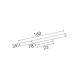LYNEE-WALL LAMP SAND BLACK ALUMINIUM LED SMD 16W CCT SWITCH 1700LM IP20 610x78x60mm BD352610WBK