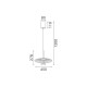 LOFTY- PENDANT LAMP SAND GOLD ALUMINIUM LED SMD 8W 2700Κ 560LM IP20 Φ300x1500mm BD379A300PGD