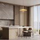 LOFTY- PENDANT LAMP SAND GOLD ALUMINIUM LED SMD 8W 2700Κ 560LM IP20 Φ300x1500mm BD379A300PGD
