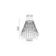 VENTI- CEILING LAMP BRUSHED GREY/LIGHT CHAMPANE ALUMINIUM LED SMD 20W CCT SWITCH 1260LM IP20 Φ400x345mm BD343400CGC