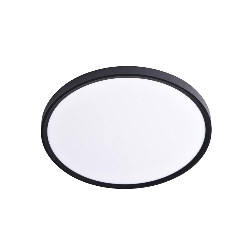 LED CEILING LIGHT BLACK ROUND 170 - 265V AC 32W 3CCT 3200LM Ra80 Φ400x25mm IP40 VEL32CCTB