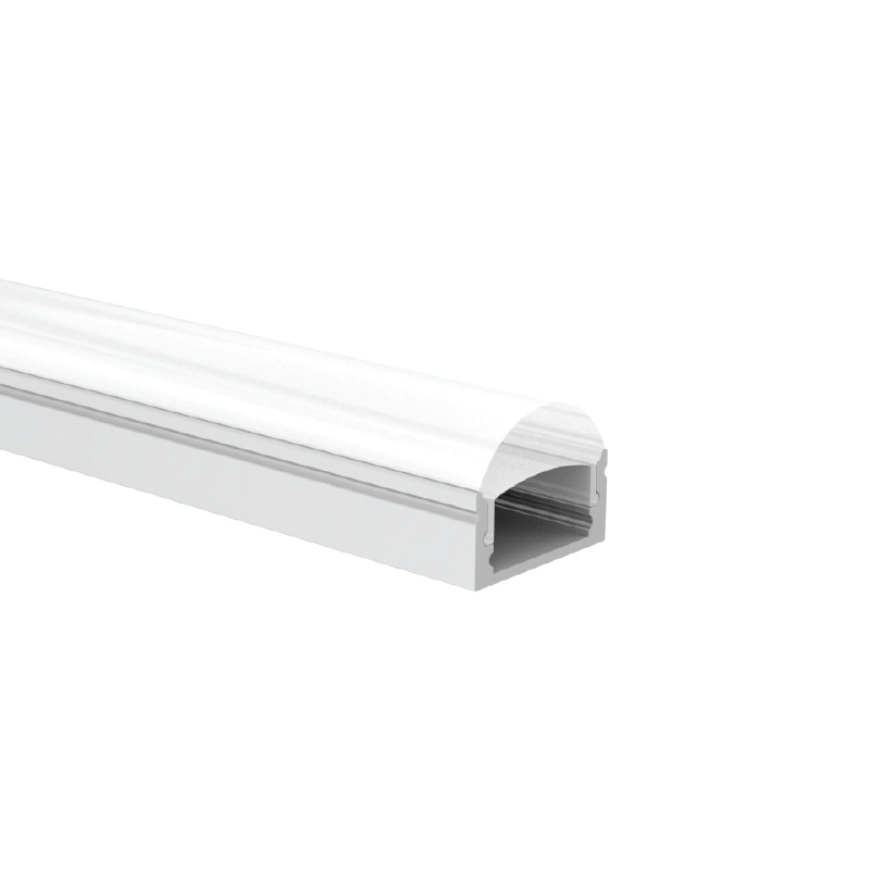 WALL MOUNTED ALUMINUM PROFILE FOCUS P2LAU 60° WITH SEMI-CLEAR PC DIFFUSER 2m/pc P2LAU