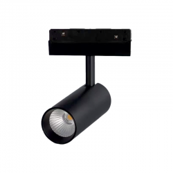MATTE BLACK MAGNETIC SPOT 48V DC 7W 3000K 550LM 36° OSRAM RA90 Φ50 90MM HUBE730B