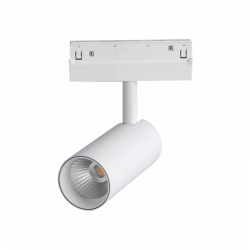 MATTE WHITE MAGNETIC SPOT 48V DC 7W 4000K 600LM 36° OSRAM RA90 Φ50 90MM HUBE740W