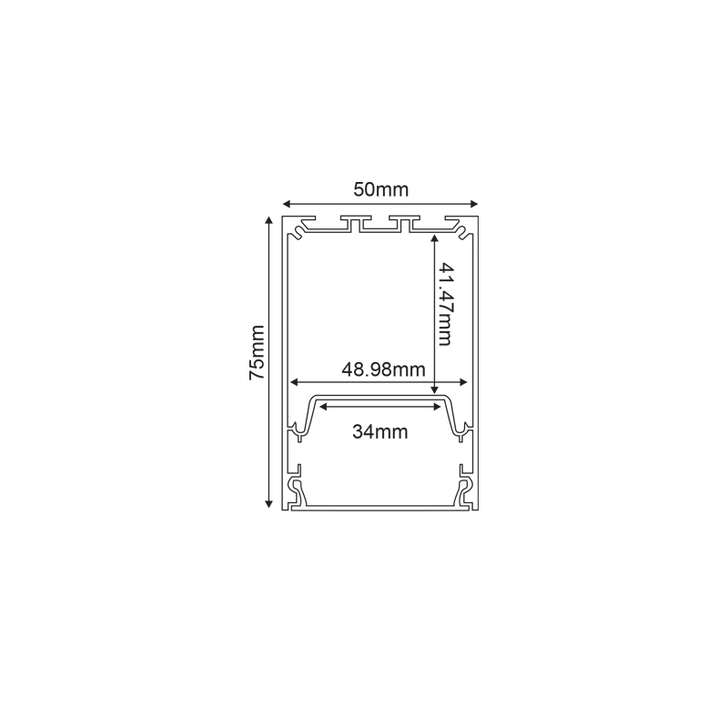MILO ALUMINUM PROFILE WITH OPAL COVER 3m/pc P207U MILO ALUMINUM PROFILE WITH OPAL COVER 3m/pc P207U